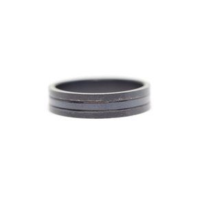 Black Stainless Steel Mans Wedding Band Ring